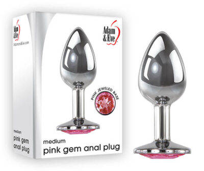 Adam & Eve Pink Gem Anal Plug - Medium